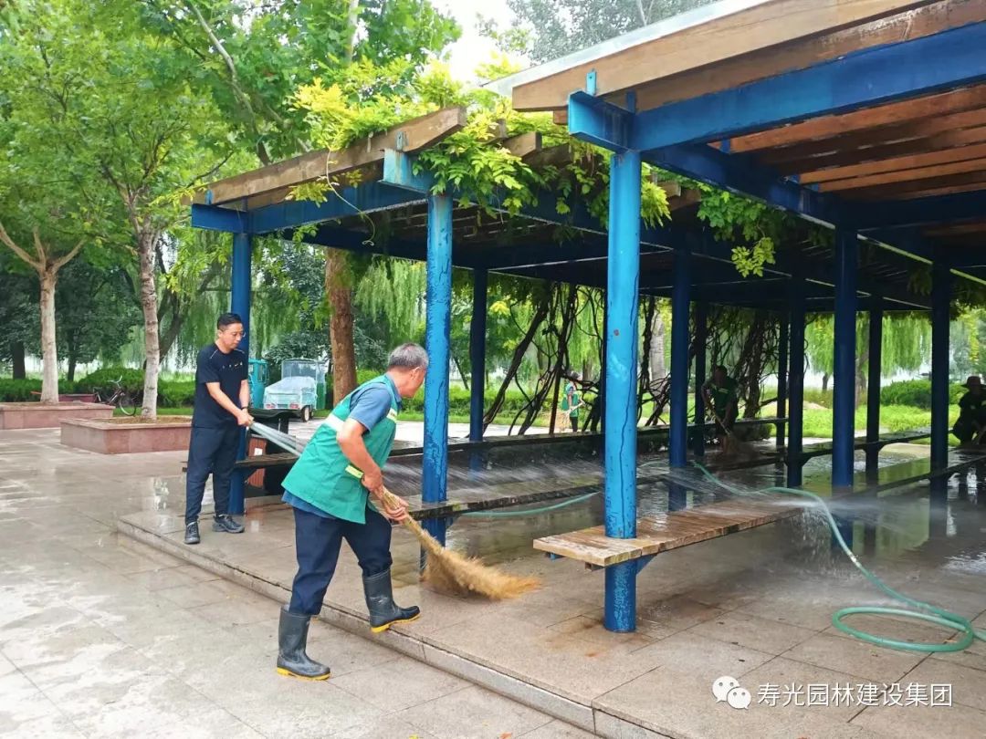 细微之处显精致——寿光园林建设集团开展园路卫生专项整治